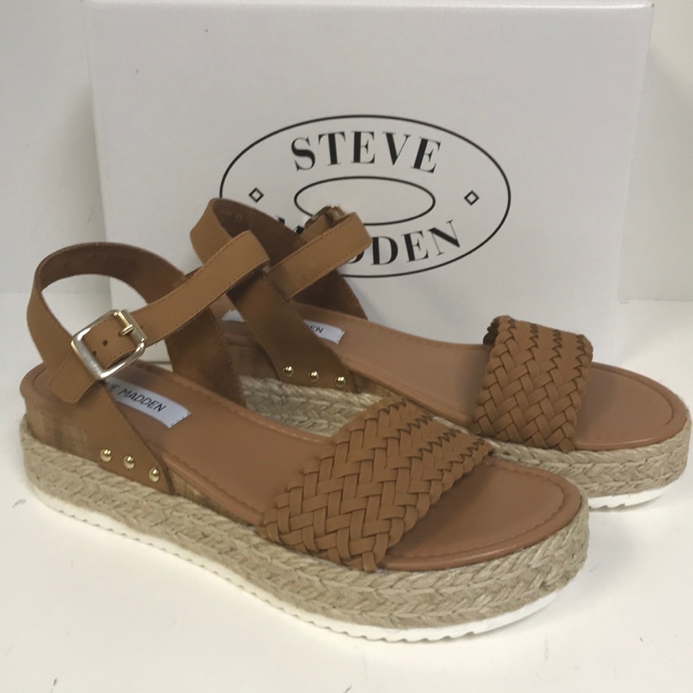 Steve Madden Claus Cognac Platform Sandal
